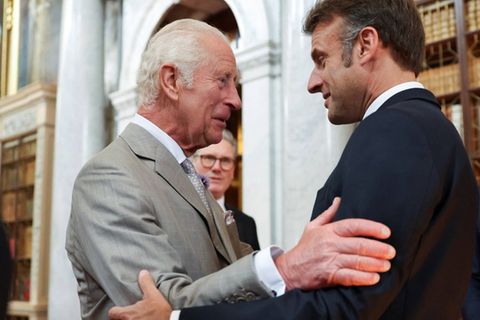 Er empfängt Emmanuel Macron in Windsor