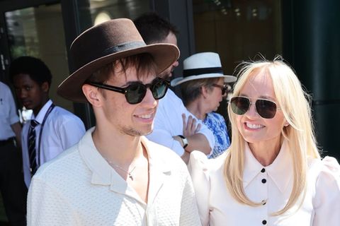 Mit Sohn Beau beim Tennis in Wimbledon