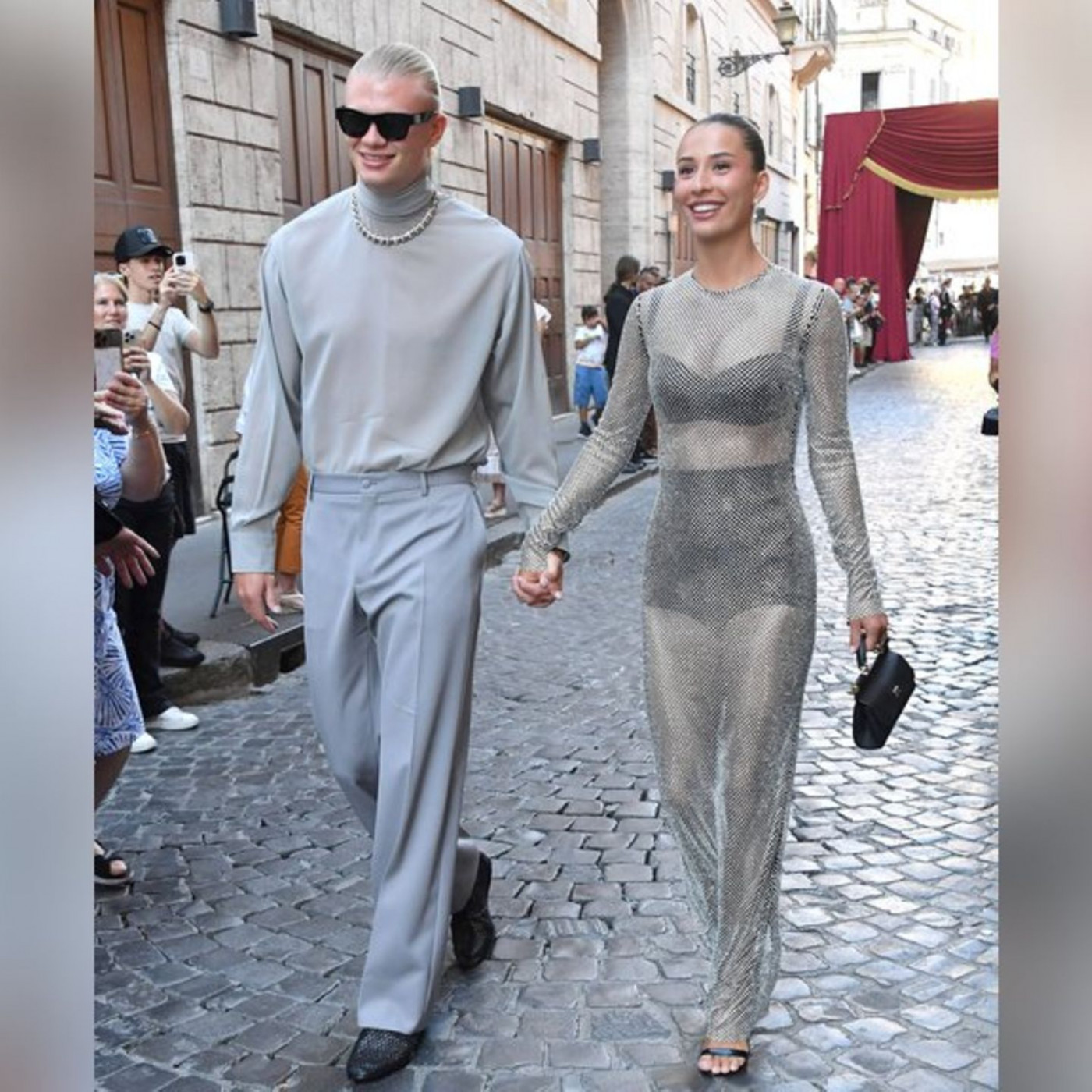 Erling Haaland und Isabel Haugseng Johansen verliebt bei Fashionshow