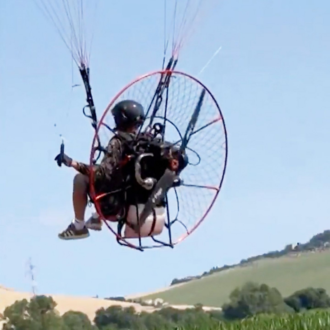 Hier hebt Felix Baumgartner ein letztes Mal ab
