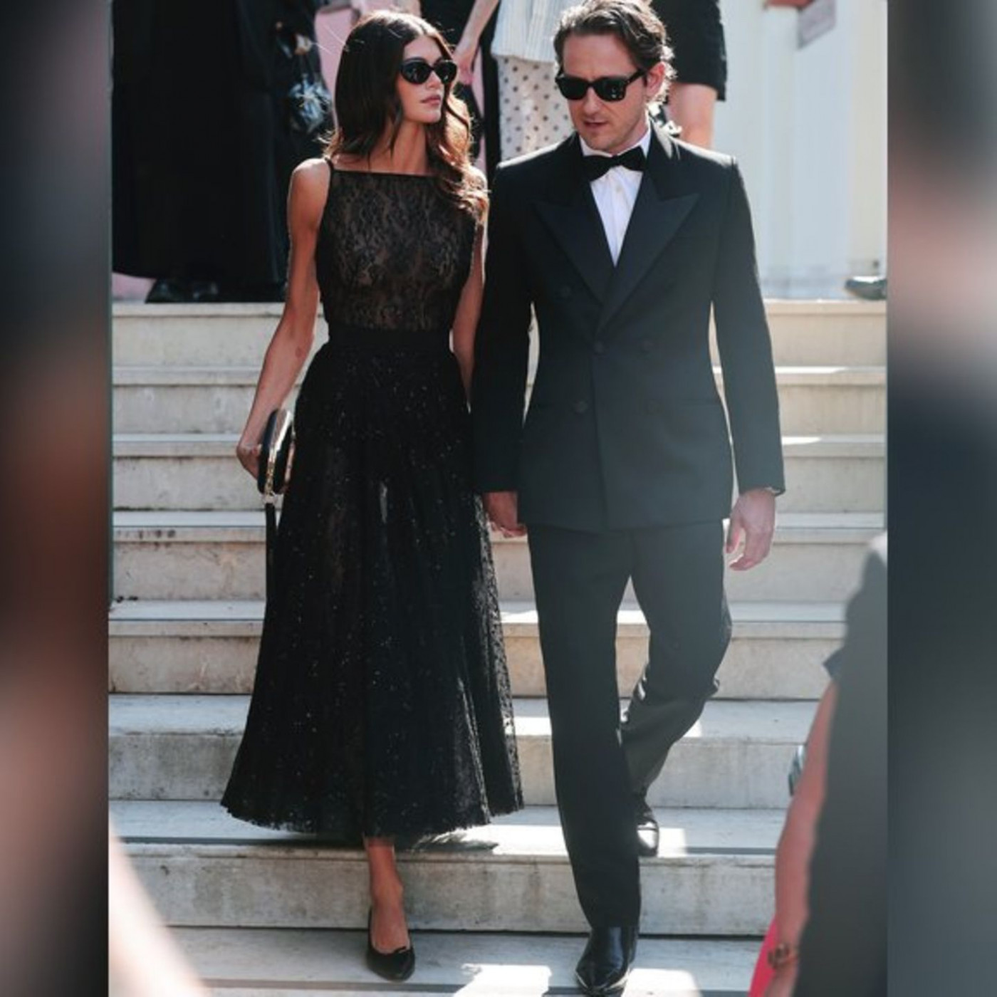 Kaia Gerber trägt transparentes Spitzenkleid