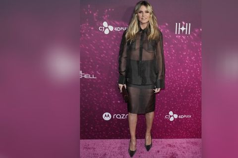 Heidi Klum sorgt mit Sheer-Look f&uuml;r Aufsehen