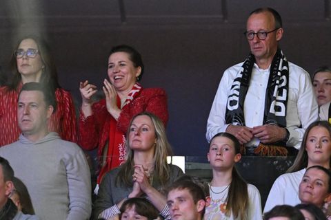 Aufmunternde Worte f&uuml;r die Handball-Stars