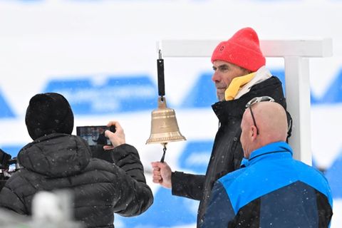 J&uuml;rgen Klopp hat Spa&szlig; beim Biathlon