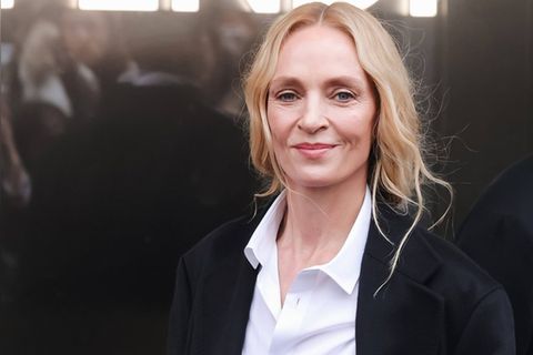 Filmstar Uma Thurman feiert in Mailand