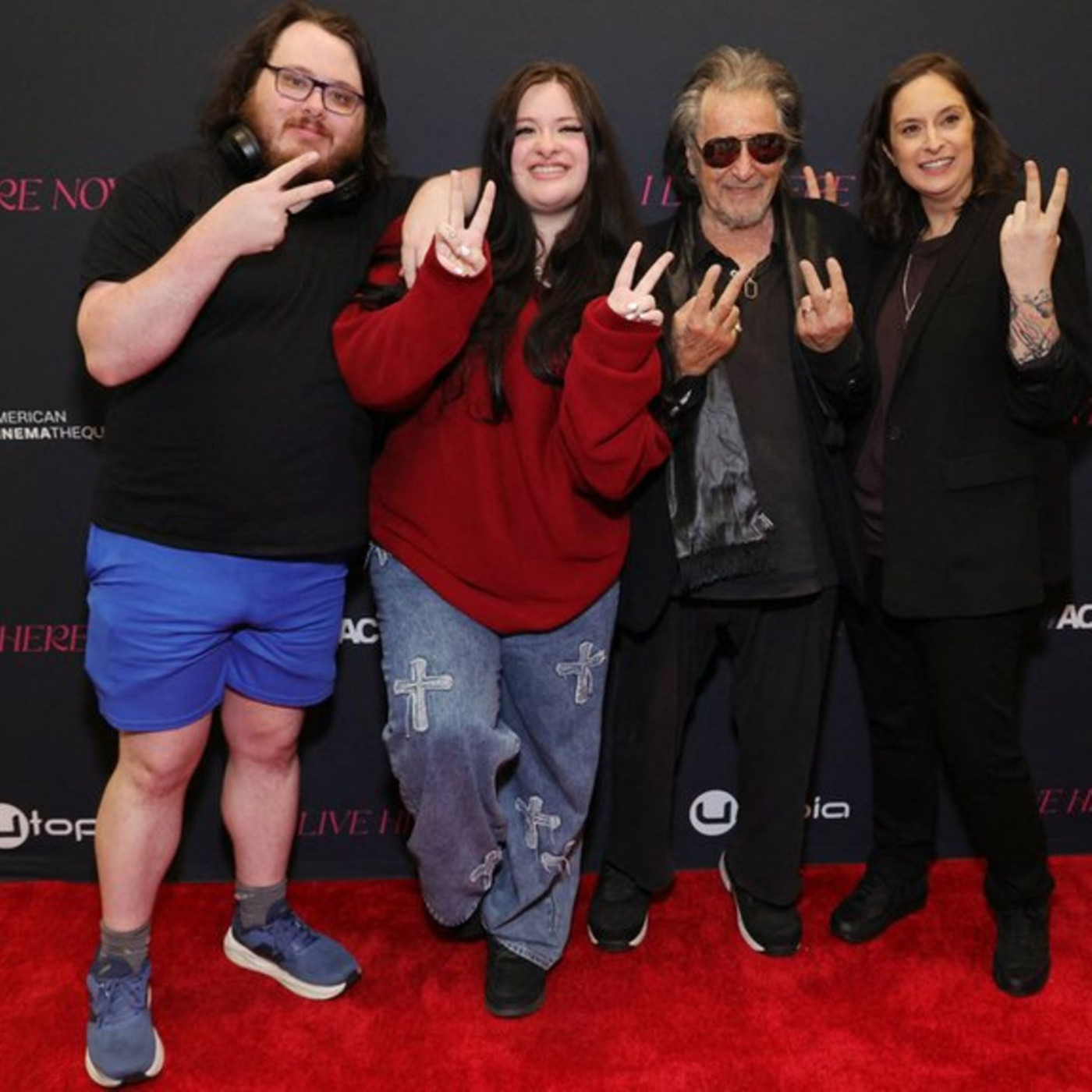 Seltener Auftritt mit seinen &auml;ltesten Kindern