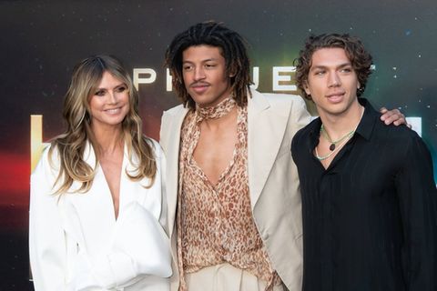 Heidi Klum besucht Filmpremiere mit Sohn Henry und Elias Becker