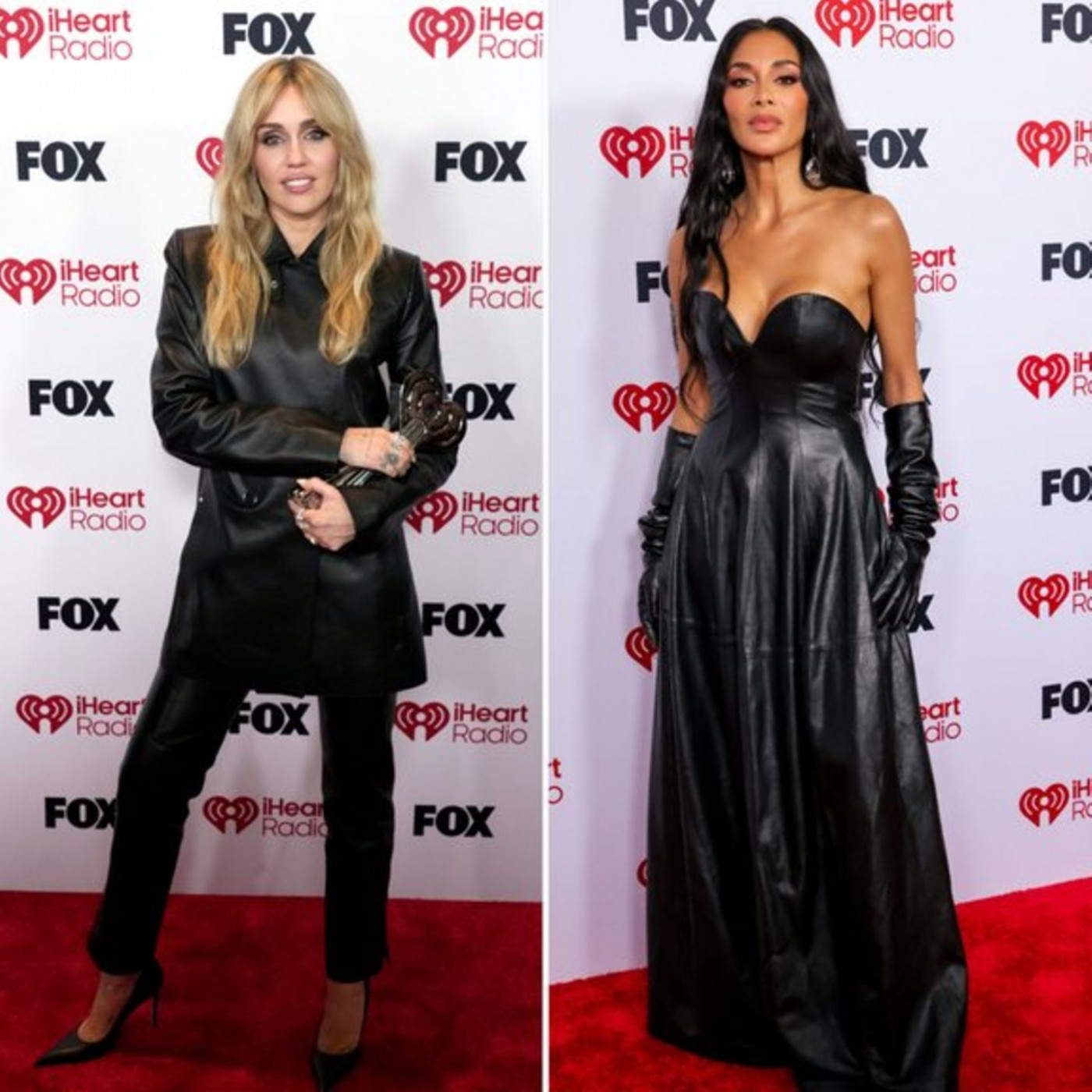 Beide setzen bei Music Awards auf Leder-Look