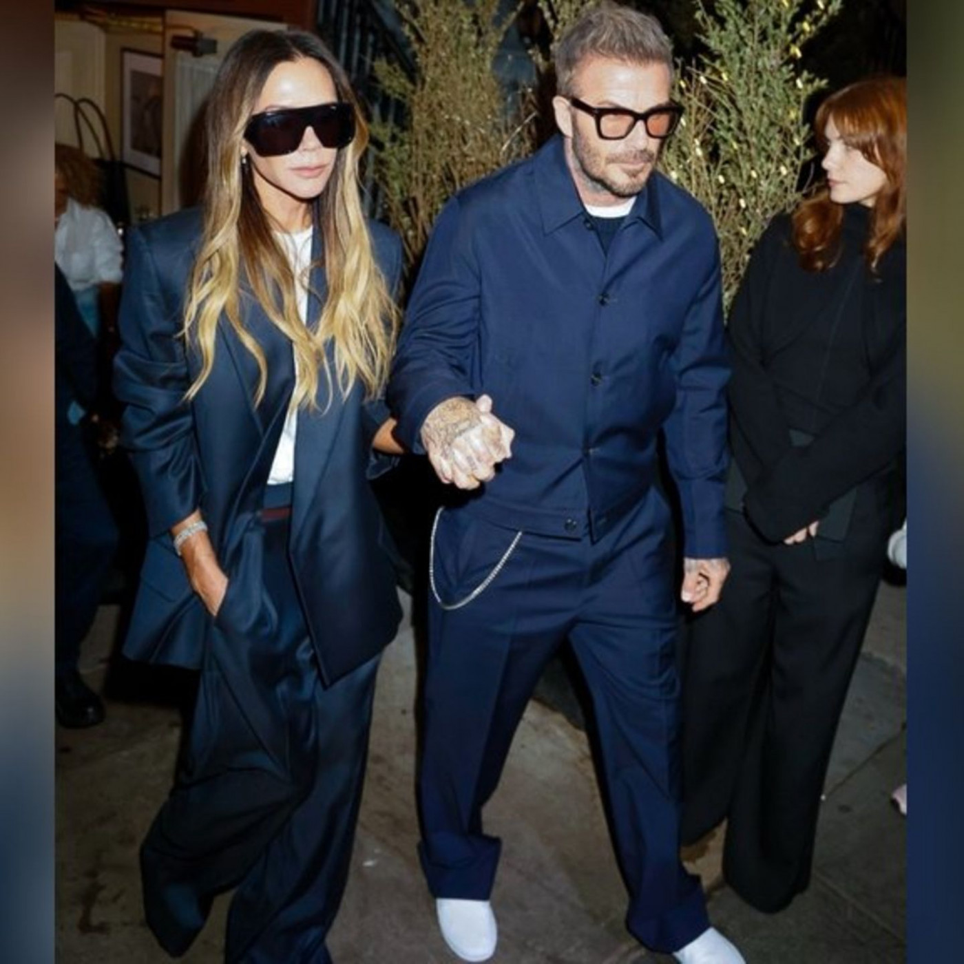 Im Partnerlook zum Abendessen in New York